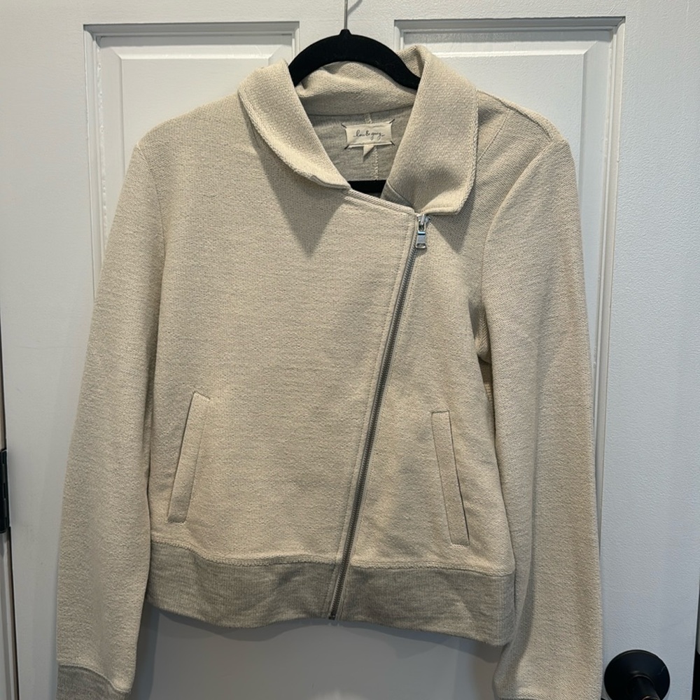 Lou & Grey Soft moto styler zip up sweater